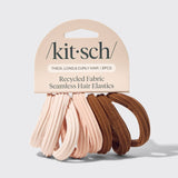 KITSCH - Recycled Seamless Hair Elastics 8pc Set- Rosewood KITSCH