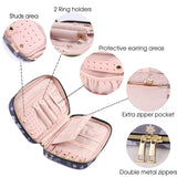 Jewelry Accesories Storage Organizer Case Bag Women: Dark Flower wandf