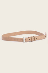 Anarchy Street - Stitched Border Rectangle Buckle Leather Belt Anarchy Street