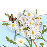 Lovepop Cards - Daisies with Monarch Butterfly Pop-Up Card, Flower Lovepop Cards
