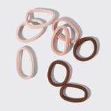 KITSCH - Recycled Seamless Hair Elastics 8pc Set- Rosewood KITSCH