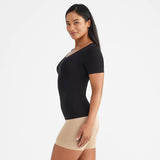 Yummie - Holly Short Sleeve Shaping Top - 360Sculpt™ Cotton - Plus Av Yummie