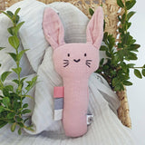 Summerville organic - Organic Soft Rattle Rabbit Pale Mauve Summerville organic