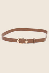 Anarchy Street - Metallic Crescent Buckle Leather Belt Anarchy Street