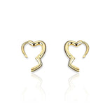 - Small Open Heart Hoops Earrings KIKICHIC