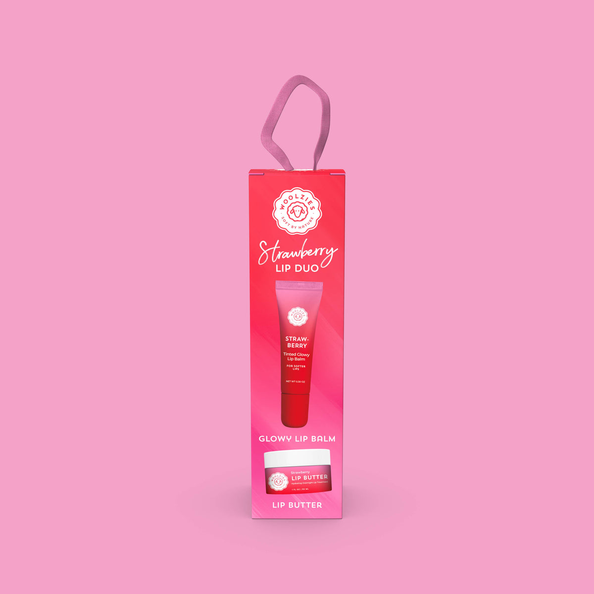 Strawberry Glowy Lip Duo – Lip Balm + Lip Mask