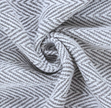 Fabstyles - Fabstyles Herringbone Stripe Cotton Throw Blanket Fringes Fabstyles