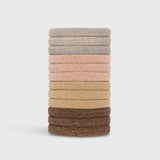 KITSCH - Recycled Nylon Glitter Medium Elastics 12pc- Neutral KITSCH