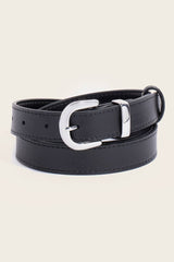 Anarchy Street - Stitched Border Thin Genuine Leather Belt Anarchy Street