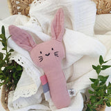 Summerville organic - Organic Soft Rattle Rabbit Pale Mauve Summerville organic