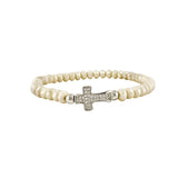 Love, Lisa - Christine's Sparkling Cross Beaded 4mm Bracelet Love, Lisa