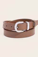 Anarchy Street - Stitched Border Thin Genuine Leather Belt Anarchy Street