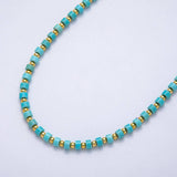 Gold Filled Turquoise Gemstone Choker Necklace