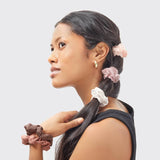 KITSCH - Assorted Textured Scrunchies 5pc Set - Terracotta KITSCH