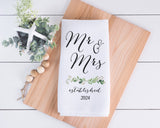 Mr & Mrs Kitchen Towel Wedding Engagement Gift Bride Bridal