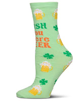 Women's Irish You Were Beer Greeting Card Socks Infinity Classics International Inc.