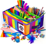 Kids Arts & Crafts Supplies Kit - with Storage Bin Dan&Darci