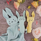 Summerville organic - Organic Soft Rattle Rabbit Ice Blue Summerville organic