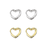 - Small Open Heart Hoops Earrings KIKICHIC