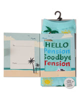 Women's Goodbye Tension Hello Pension Greeting Card Socks Infinity Classics International Inc.