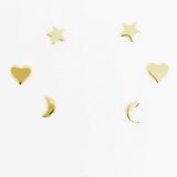 GoldFi - 18k Gold Filled Dainty Earrings Star, Moon n Heart GoldFi