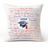 College Grad Pillow Cover