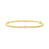 Gold Signature Beaded Bracelet Karen Lazar