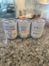 Mahjong Stainless Steel Tumbler White