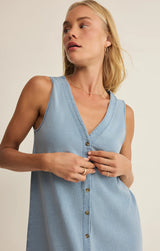 Women's Solace Denim Mini Dress – Ocean Air Indigo