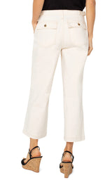 Liverpool Utility Stride Wide Leg Crop W/ Side Tabs Liverpool