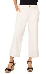 Liverpool Utility Stride Wide Leg Crop W/ Side Tabs Liverpool