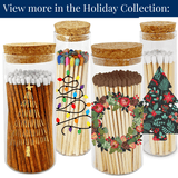 Thankful Greetings - 2” Matches BoHo Cottage - Reindeer on Glass Mini Cloche Thankful Greetings