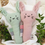 Summerville organic - Organic Soft Rattle Rabbit Pale Mauve Summerville organic