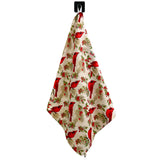 Driftless Studios - Red Cardinal Pattern Waffle Hand Towel With Hanging Loop Driftless Studios