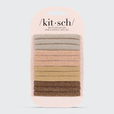 KITSCH - Recycled Nylon Glitter Medium Elastics 12pc- Neutral KITSCH