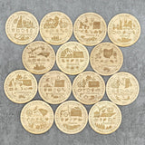 Simsbury, Connecticut Round Wood Magnet Giftable Memories