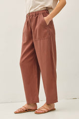 Women's Linen Barrel Pants - Sage