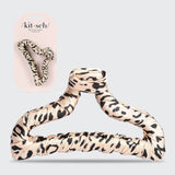 KITSCH - Satin Wrapped Claw Clip - Leopard KITSCH