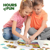 Kids Glow in The Dark 100 Piece Dinosaur Puzzle for Kids Dan&Darci