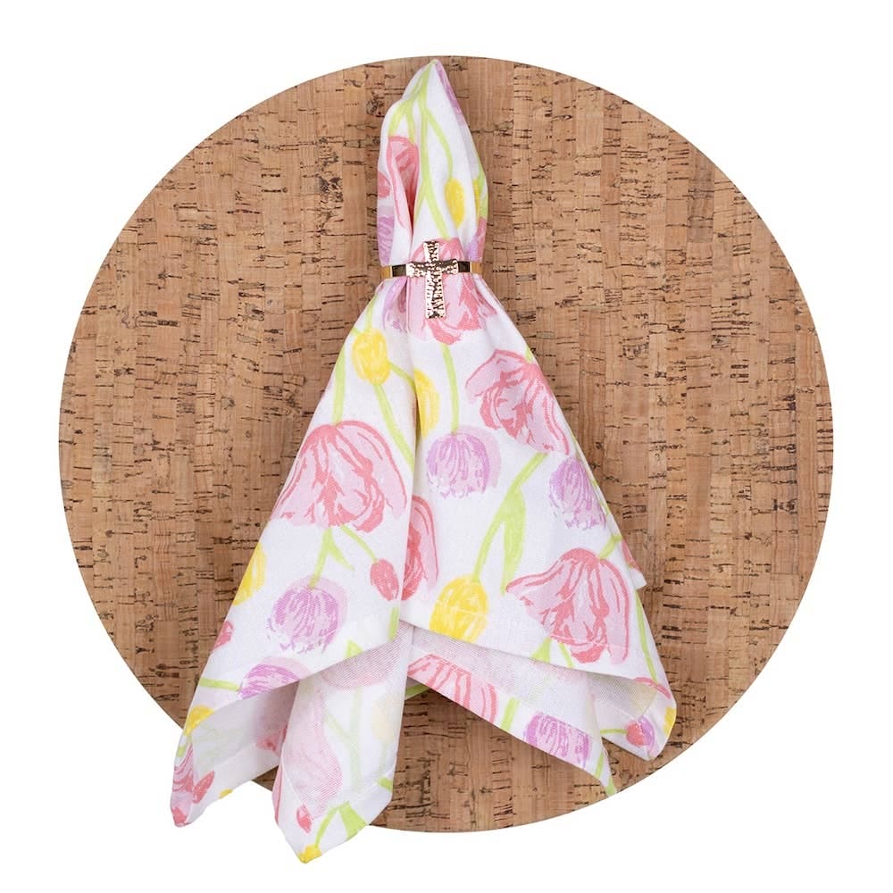 The Royal Standard - Tulip Fields Napkin White/Multi 18x18 The Royal Standard
