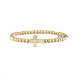 Love, Lisa - Christine's Sparkling Cross Beaded 4mm Bracelet Love, Lisa