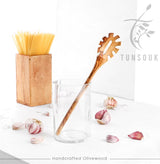Handcrafted Olivewood - Olive Wood Spaghetti Spoon, Handmade Handcrafted Olivewood