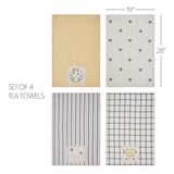Embroidered Bee Tea Towel Set of 2 19x28