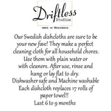 Driftless Studios - Patterned Lemon Swedish Dishcloth - Swedish Dishcloths Driftless Studios