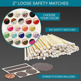 2" Refill Matches - Colors of Your Choice + Striker Stickers Thankful Greetings