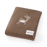Bleu La La - 100% Luxury Cotton Receiving Swaddle Baby Blanket - Deer Bleu La La