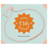 13th Milestone Birthday Bracelet - A Bead for Each Year