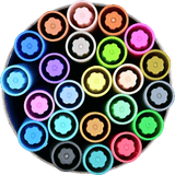 Peter Pauper Press - Studio Series Dual-Tip Pastel Markers (Set of 24) Peter Pauper Press