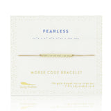 Lucky Feather - Morse Code Bar Bracelet - FEARLESS