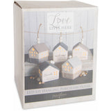 Home - 4.25" LED Lit Hanging Porcelain House Pavilion